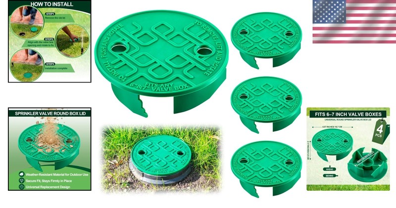Universal Sprinkler Valve Box Lid Covers - Set of 4 gallery