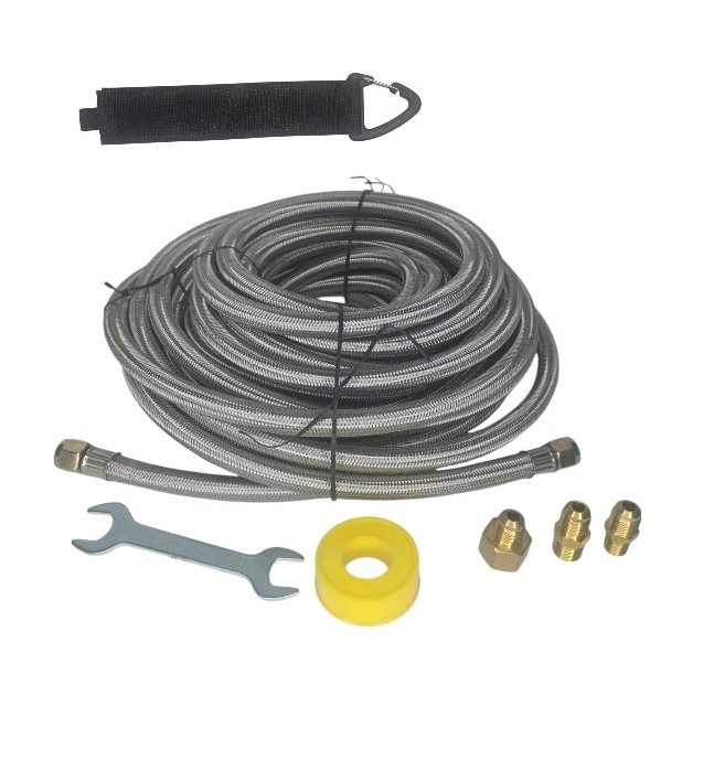 High Pressure Propane Hose 24FT For Grill Heater Fire Pit Gas Grill, RV, Camper gallery