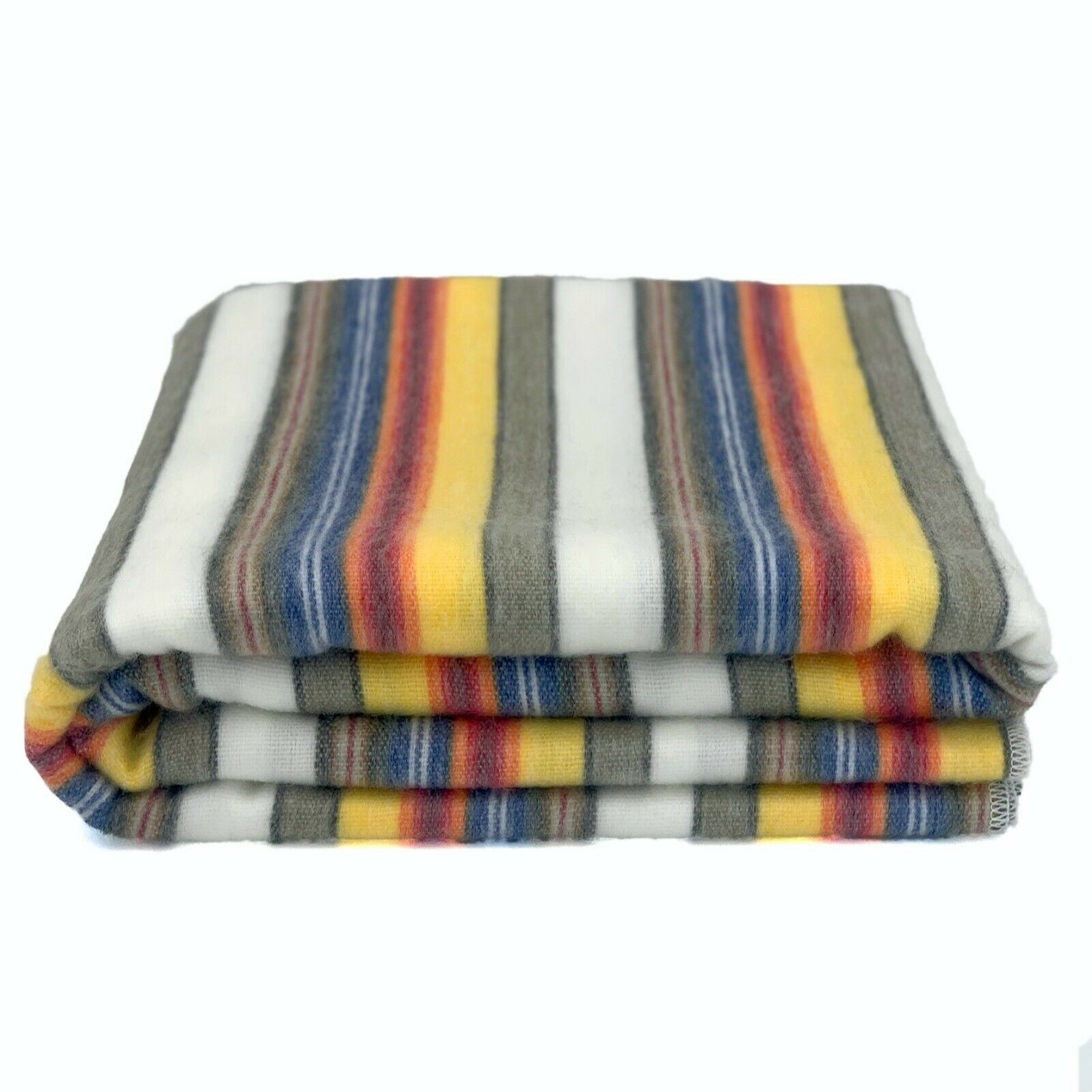 Soft & Warm Striped Baby Alpaca wool throw blanket 98"x67" QUEEN gallery