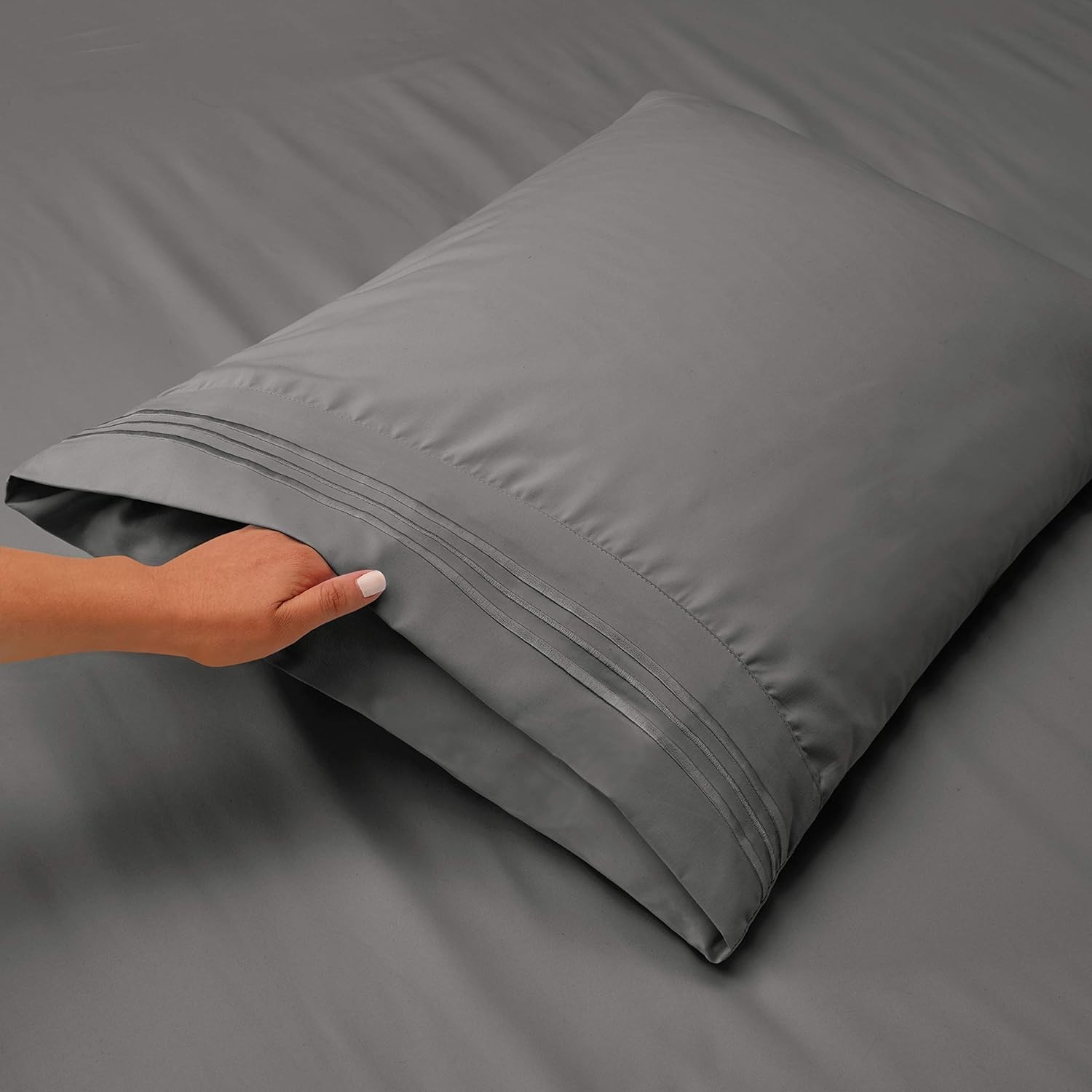 Flex Top King Sheets, 6 Piece Set - Hotel Luxury Sheets for Top Split King Be... gallery