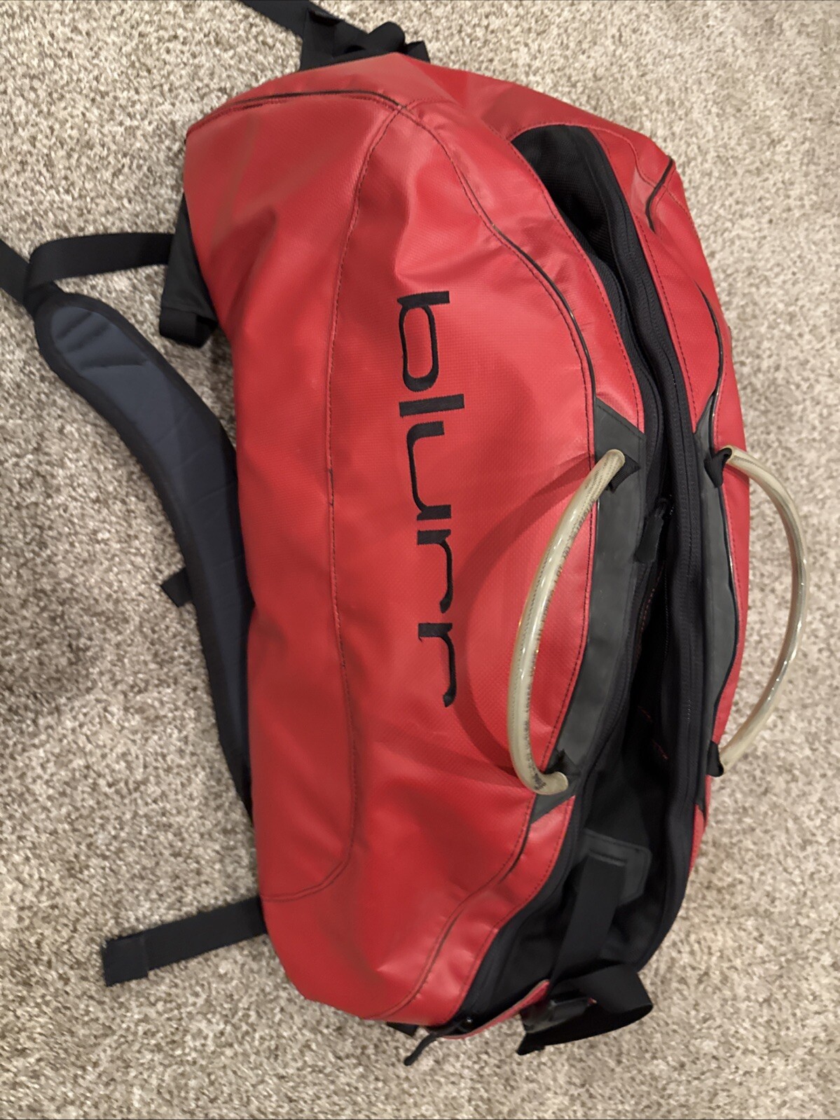 Blurr Evilution Climbing Backpack Red And Black