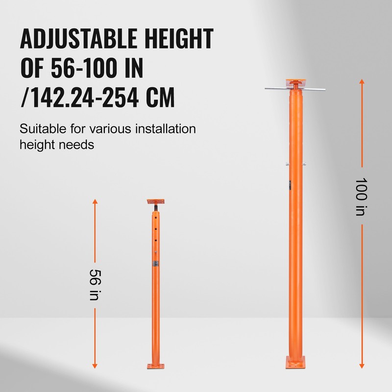 Adjustable Floor Jack Post House Floor Leveling Lift 56"-100" Height Range gallery