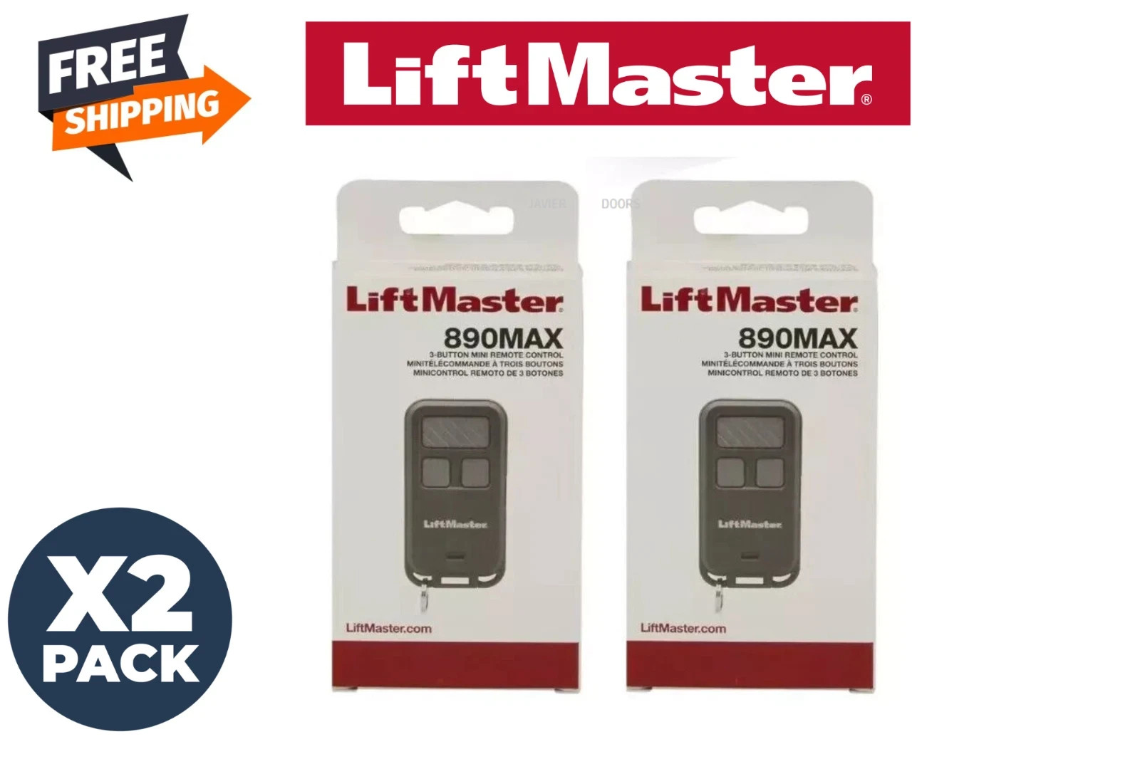 2 Pack Liftmaster 890MAX Universal Remote - Compatible with 371LM, 971LM gallery