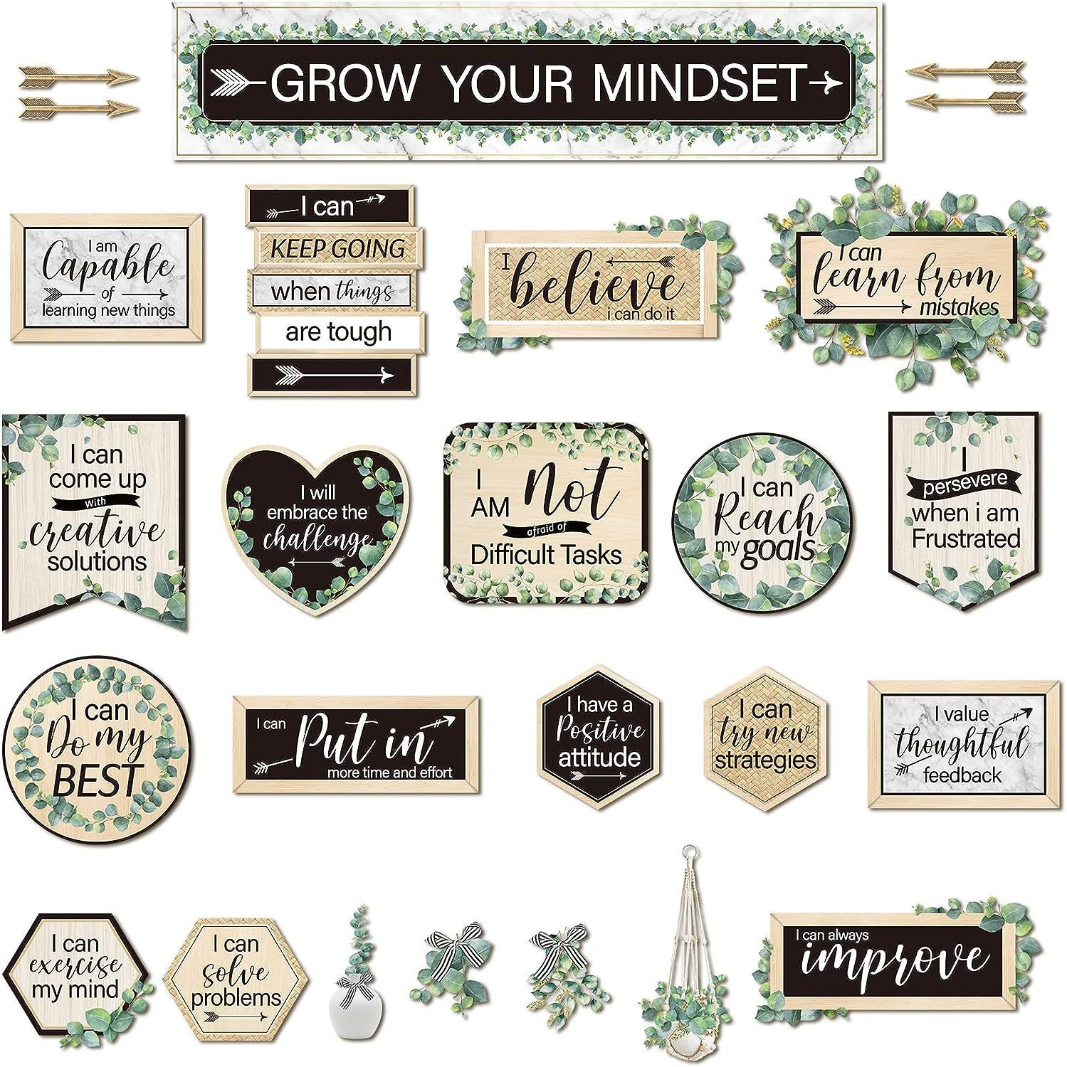 26 Pieces Growth Mindset Posters Bulletin Board As pictures shown, Multicolor gallery