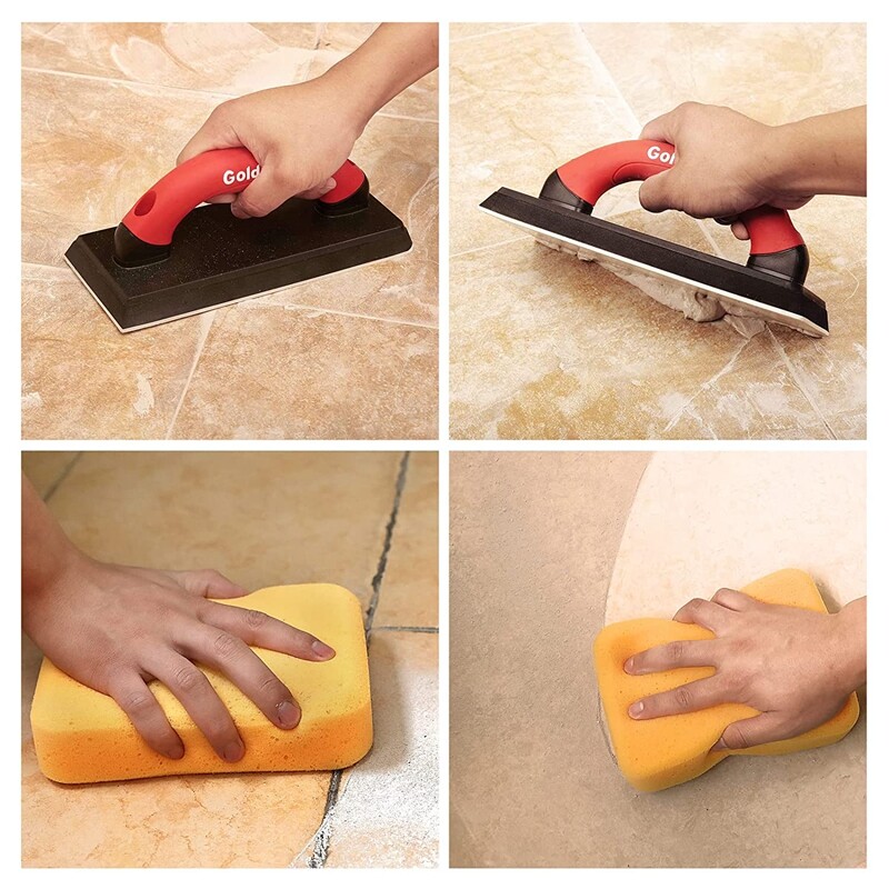 Goldblatt 4"X12" Grout Float 3 Pack Sponges Floor Tile Grout Tools Molded Rubber gallery