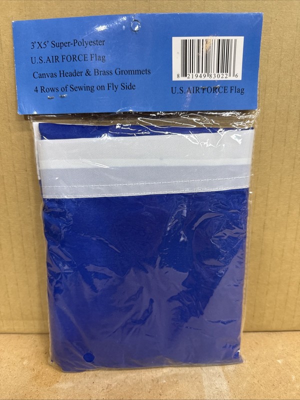 Air Force 3x5 Polyester Flag - canvas header with 2 brass grommets gallery