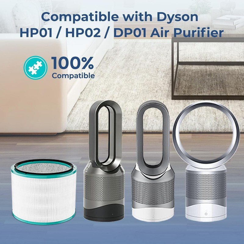 2-Pack HP01 Replacement Filter Compatible with Dyson HP01/HP02/DP01 #968125-03 gallery