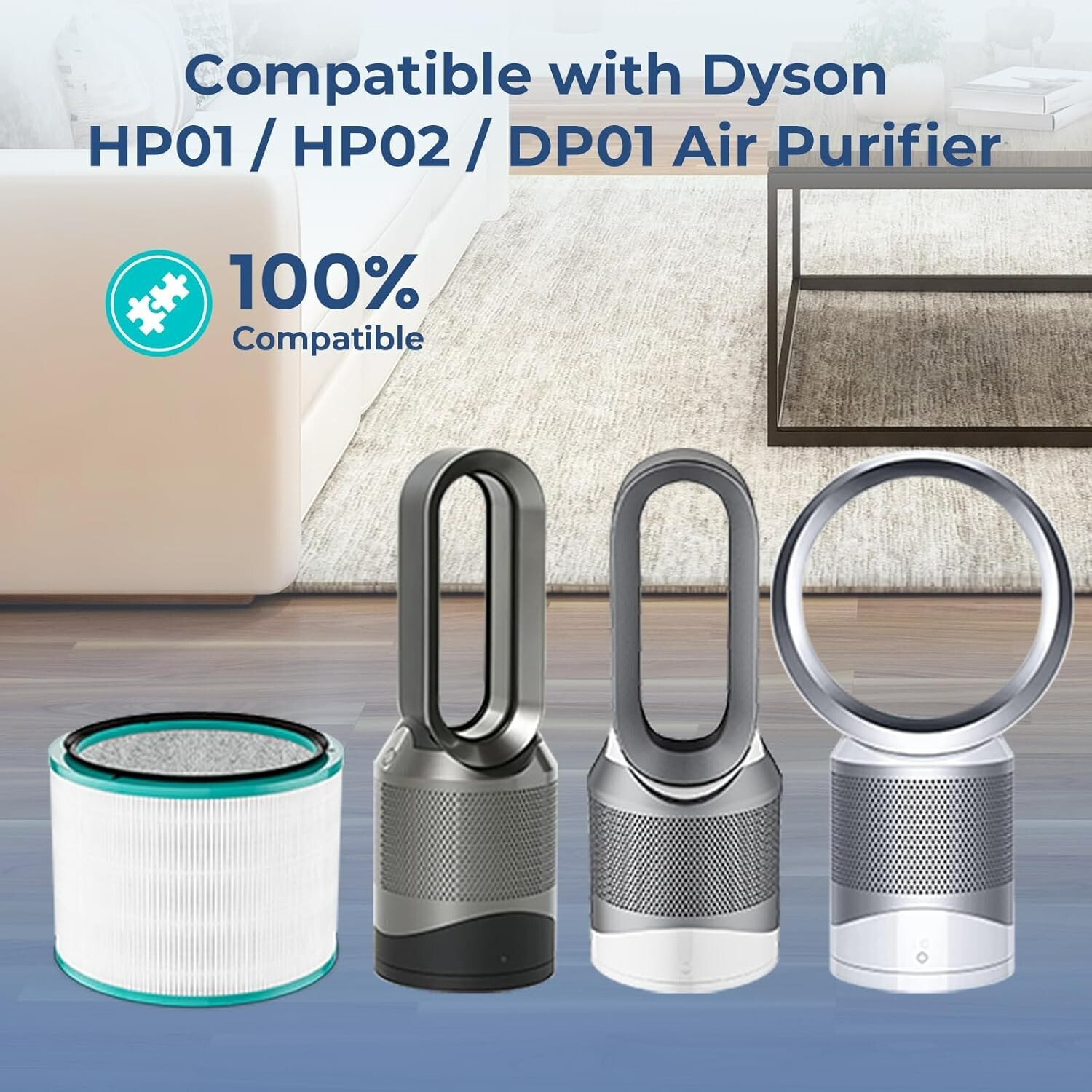 2X HP01 Filter Replacement Compatible with Dyson HP01/HP02/DP01 #968125-03 NEW gallery