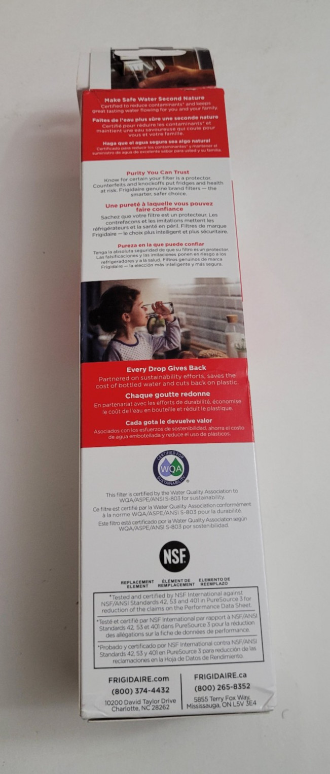 1 PACK Frigdaire WF3CB PureSource 3 Refrigerator Water Filter US gallery