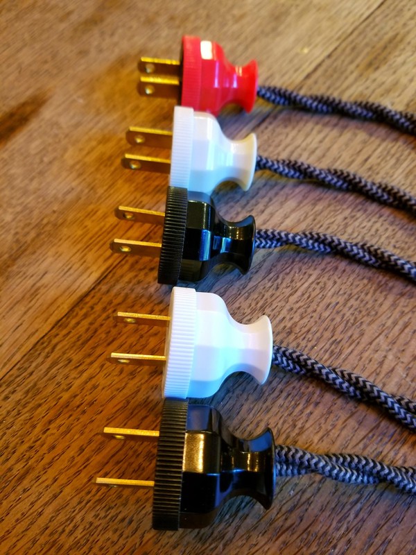 Antique Replica Electrical Plug - Long neck decagon design polarized cord rewire gallery