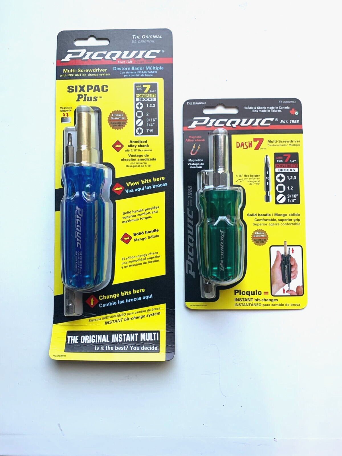PICQUIC Screwdrivers - SIXPAC Plus "Electric Blue" & Dash 7 "Emerald Green" gallery