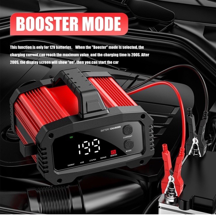 Fully Automatic Battery Charger, 25A 2/8/20/25 Amp 12V/24V LiFePO4 Lead Acid gallery