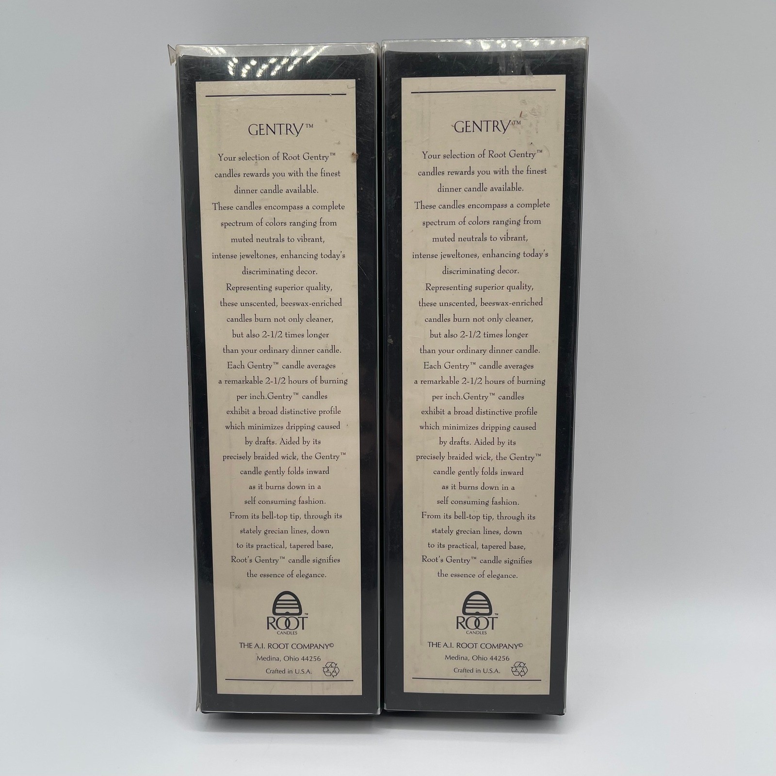 Root Gentry 9" Ivory Gold Crackle Beeswax Dinner Candles Unscented Set 4 1880701 gallery