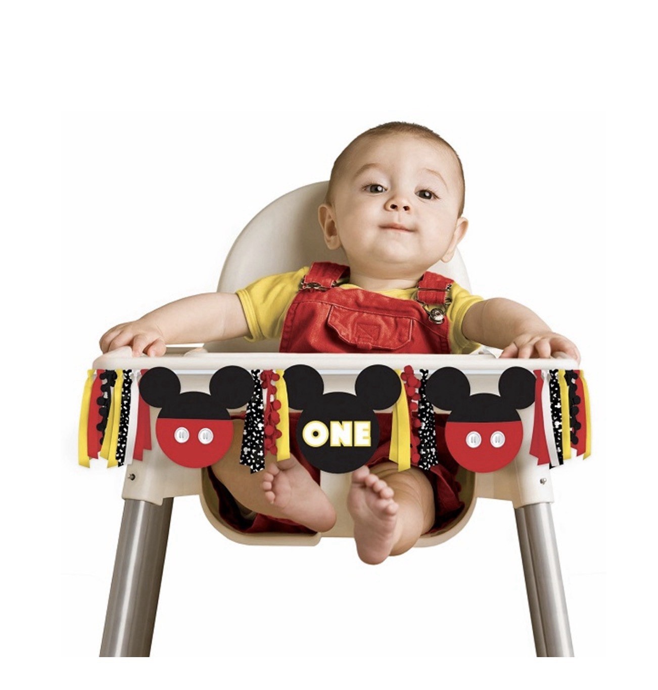 Mickey Mouse Disney Junior 1st Birthday Party High Chair Decoration ONE Banner gallery