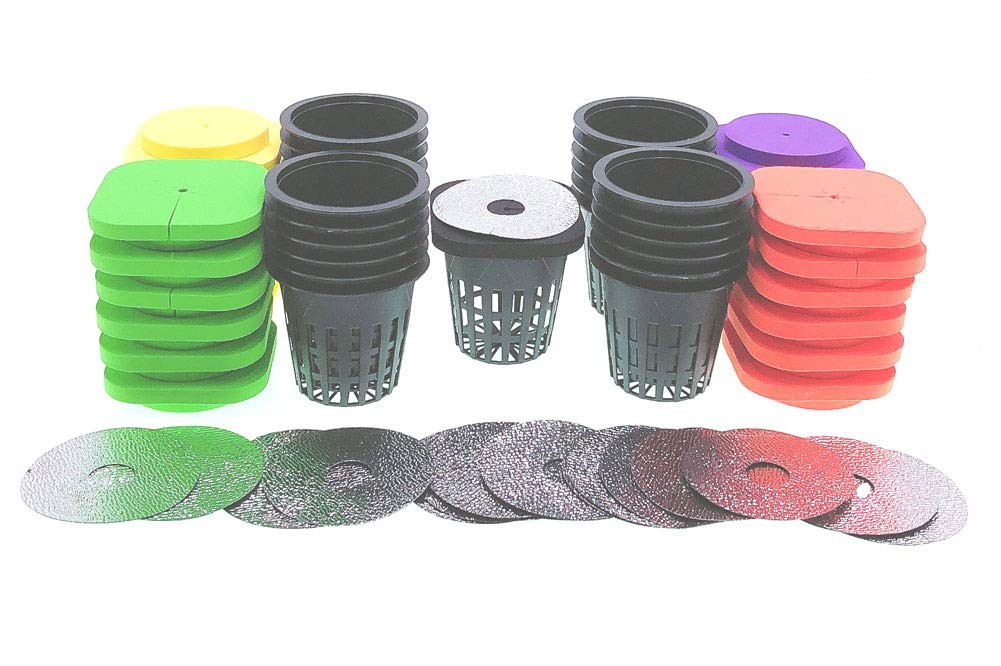 2layered Clone Collars W 2 In Net Pots Reflective Lids Replacement For 24sited gallery