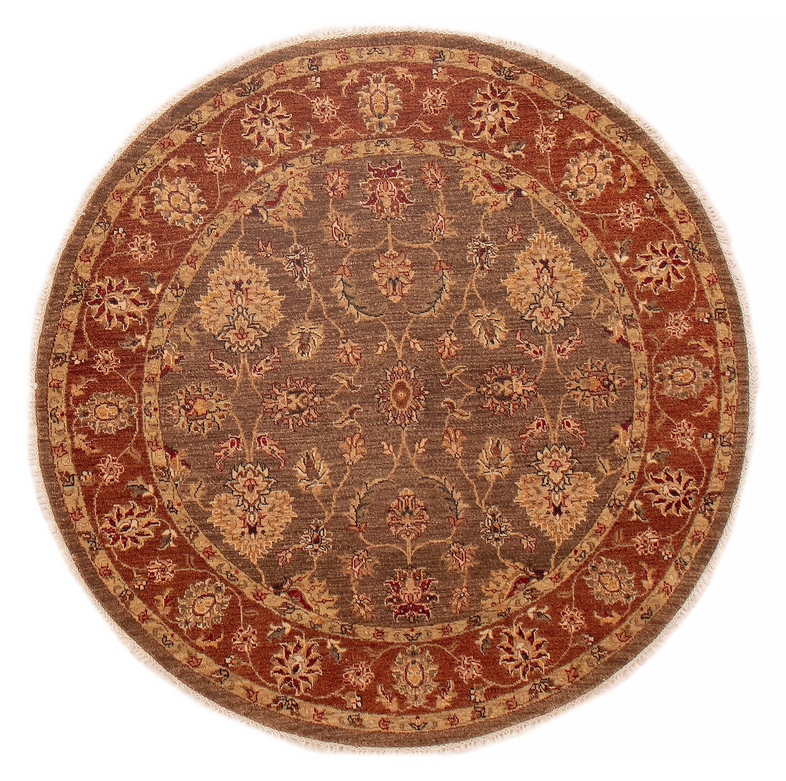 Vintage Traditional Hand-Knotted Area Rug 5'0" x 5'0" Oriental Wool Carpet gallery