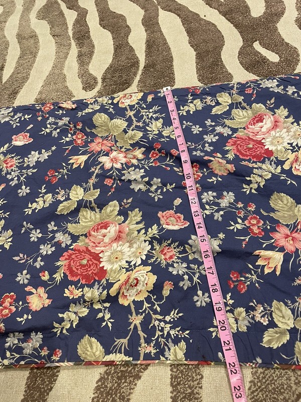 CHAPS Ralph Lauren Cape Cod Blue Rose Floral King Pillow Sham Envelope Closure gallery