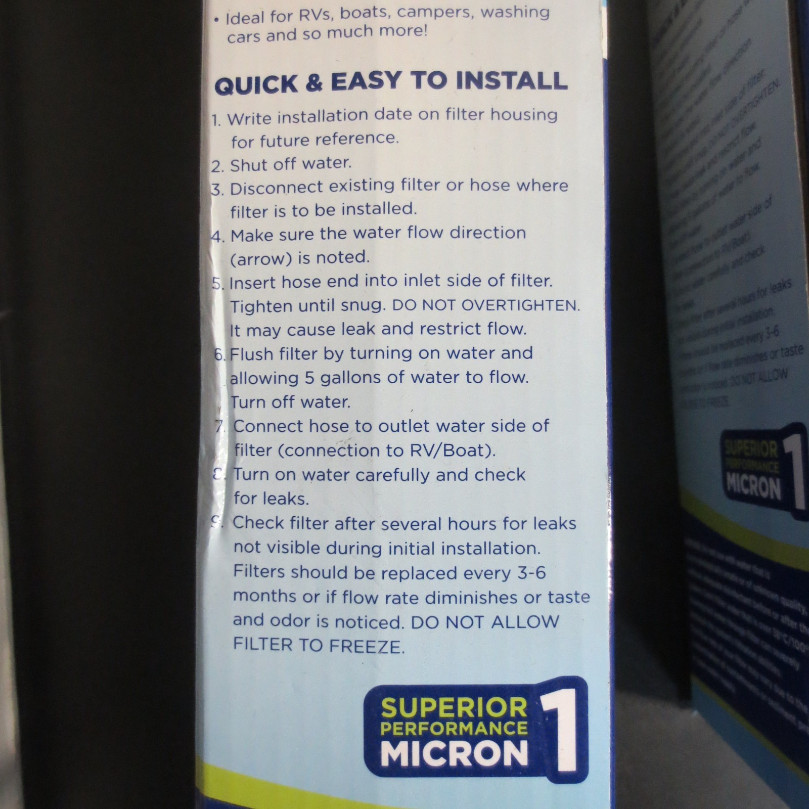 CLEAR2O RV AND MARINE INLINE WATER FILTER - CRV2006 gallery