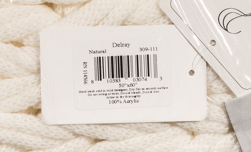 Delray Chunky Cable Knit Throw Blanket Cottage Hand Knitted Bedford Collections gallery