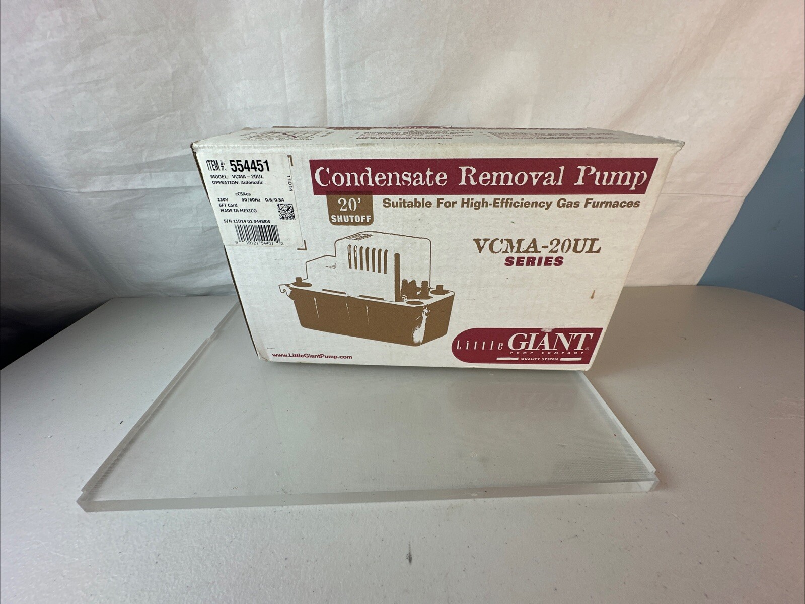 Little Giant 554451,VCMA-20UL,Automatic Condensate Removal Pump 1/30 HP,230 Volt gallery