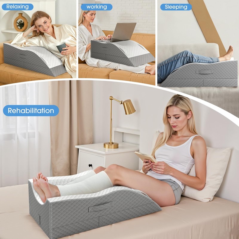 Tranquilrelax Elevation Pillows For Leg After Surgery Memory Foam Adjustable gallery