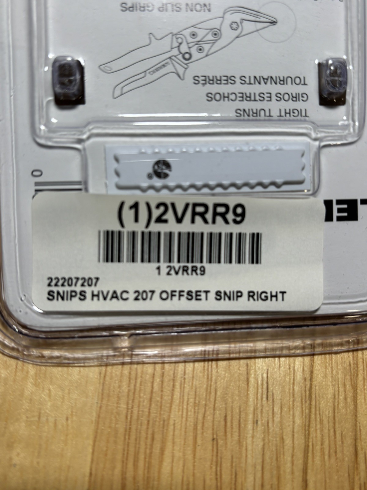Lenox Offset Snip: Right, 9 1/2 In. Overall Length, Steel, HVAC 206 Offset Right gallery