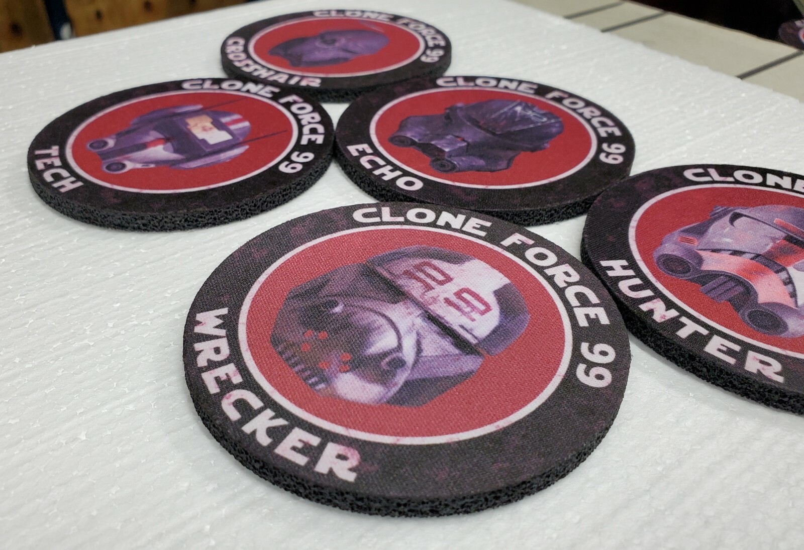 The Bad Batch Clone Force 99 Rubber / Fabric Drink Coasters 5 Pack High Quality gallery