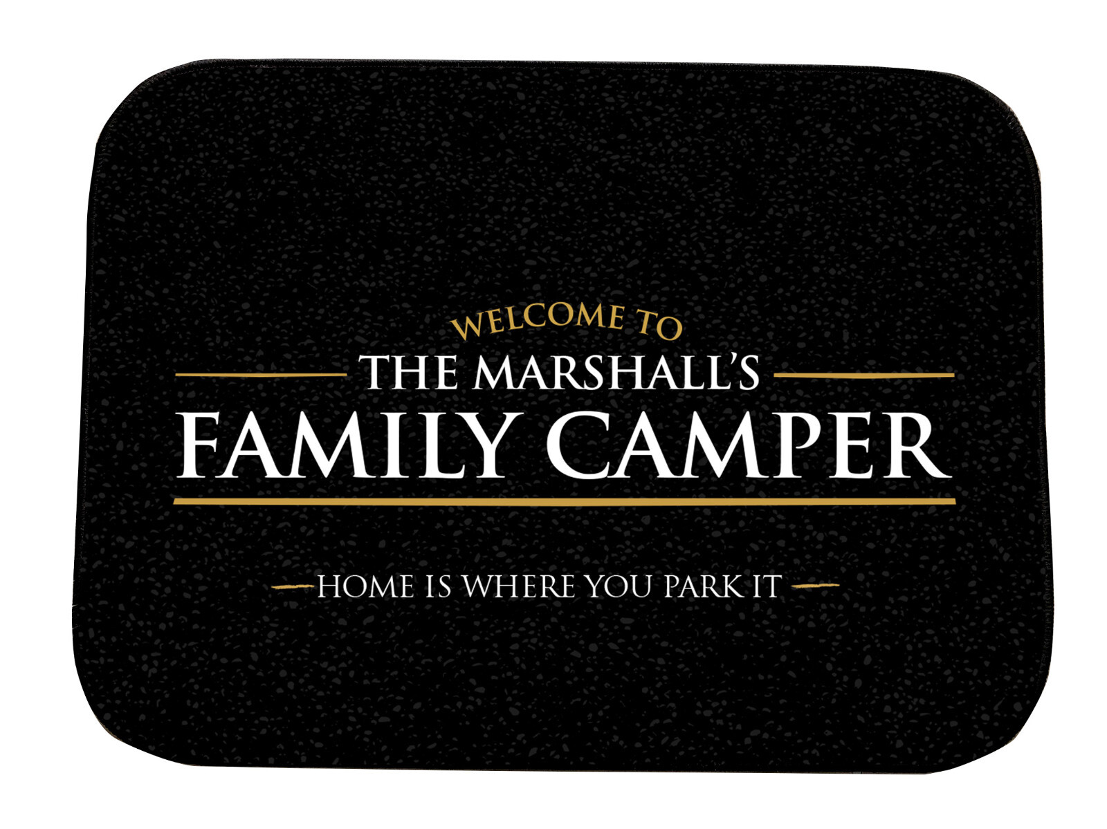Personalised Campervan mat - Motorhome Door Black mat 44cm x 32cm SC102 gallery