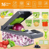 Kitchen Vegetable Salad Cutter Chopper 16-In-1 Food Onion Veggie Peeler Slicer gallery