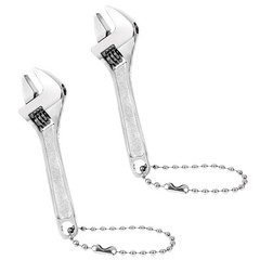 2 Pcs 2.5” Adjustable Spanner Mini Nut Wrench, Tiny Wrench Small CrescentWrench