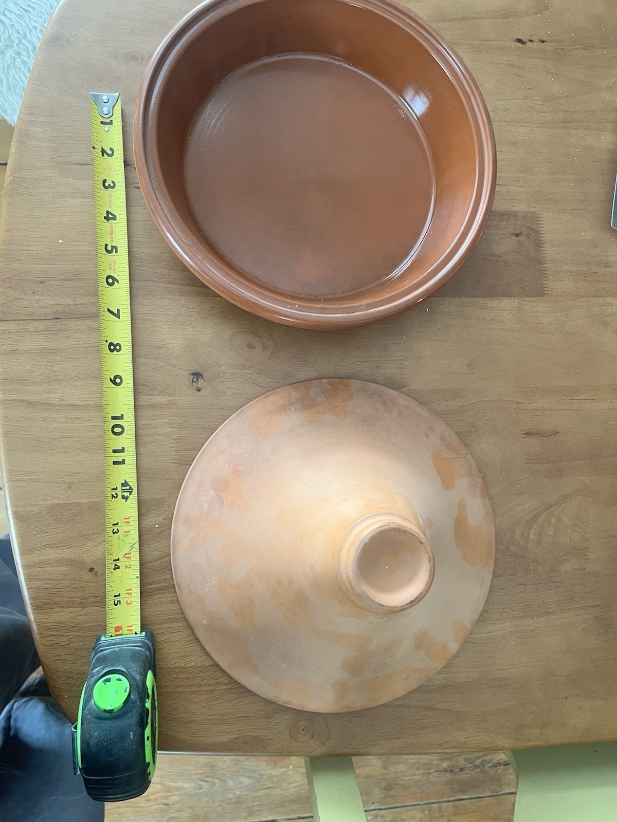Terracotta Tagine Cooking Pot with Lid, Brown, 11 in Diameter, 8.5 in Height gallery
