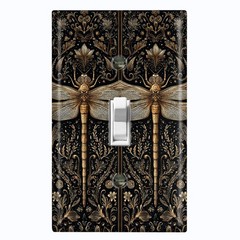 Metal Light Switch Outlet Cover Wall Plate Elegant Dark Dragonfly Decor BEE119