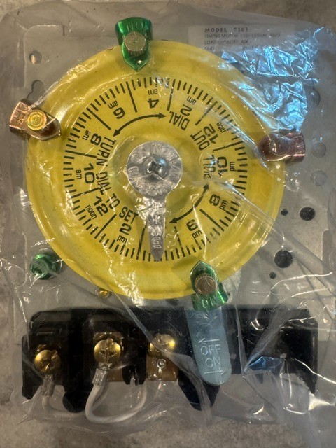 T101M 24-Hour Mechanical Timer (Mechanism Only) - 120V SPST, Heavy-Duty gallery