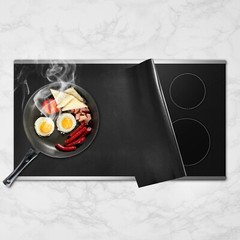 KitchenRaku Induction Cooktop Protector Mat 20.4×30.7 IN, Stove Cooktop Cover