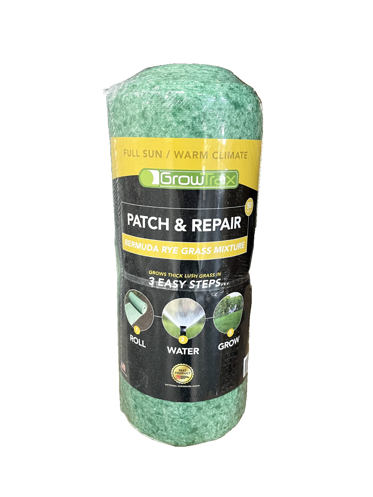 2 PK - Biodegradable Grass Seed Mat, Bermuda Rye - 50 Sq Ft Quick Fix Rolls gallery
