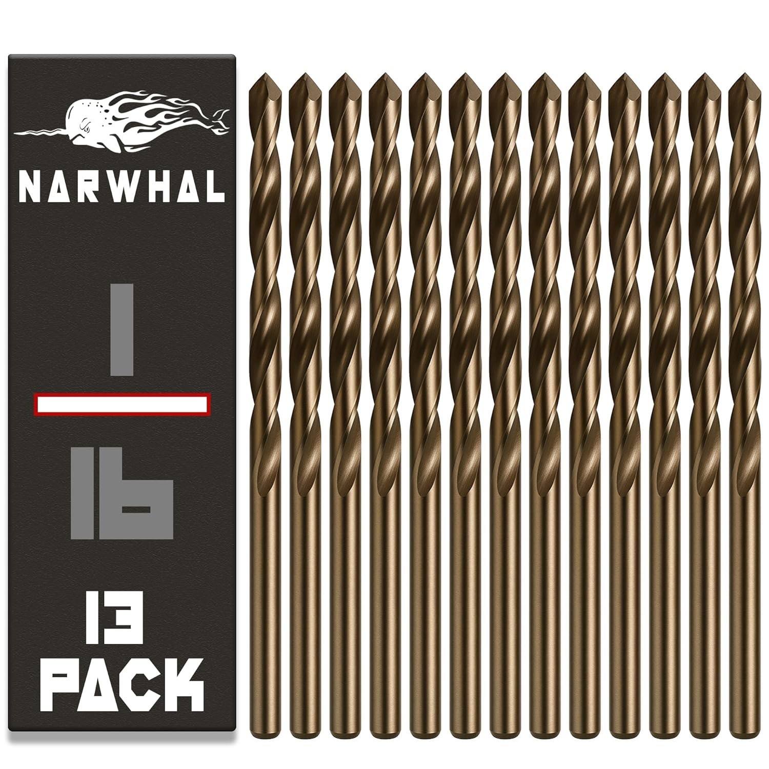 1/16 Inch Cobalt Drill Bits (13 Pack - Industrial Grade M35 Cobalt) 1-3/16" Leng gallery