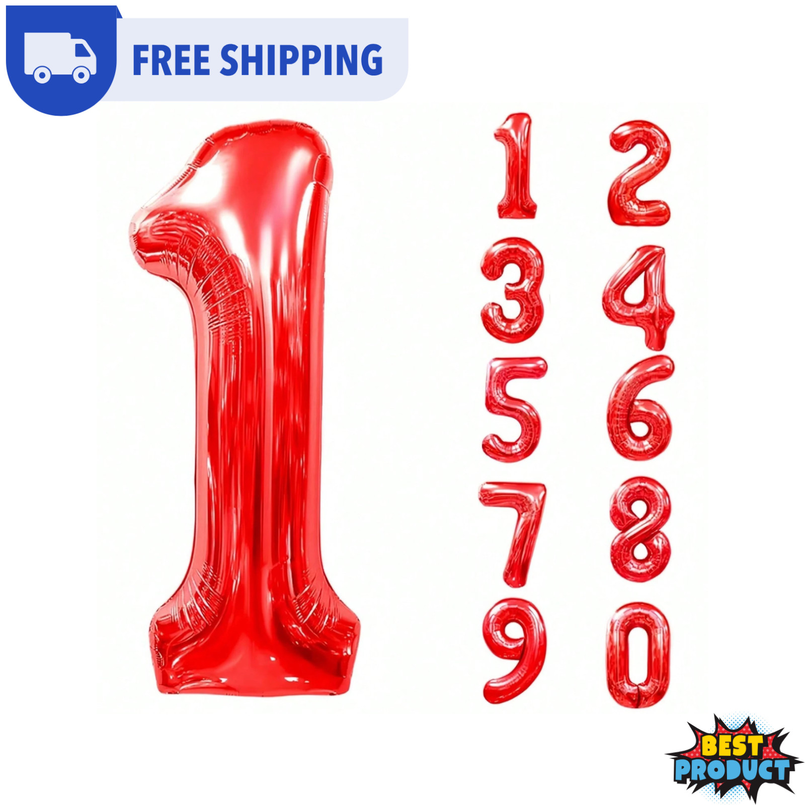Large Number Balloons 40 Inch Foil 0-9 Giant Helium Air Birthday Party Decor USA gallery