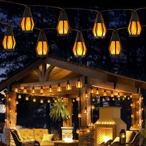 Solar String Lights for Outside, 21Ft Patio Lights with 10 21ft Warm White gallery