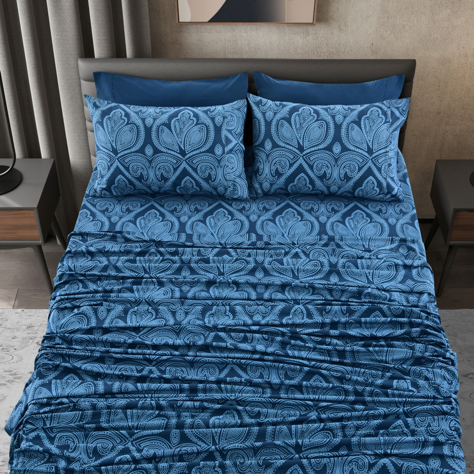6 Pieces Bed Sheet Set Microfiber Luxury Hotel Quality Soft Extra Deep Sheets gallery