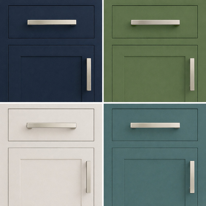 Cabinet Knobs Pulls Transitional Arch Round Brushed Nickel Kitchen Bath Drawer gallery