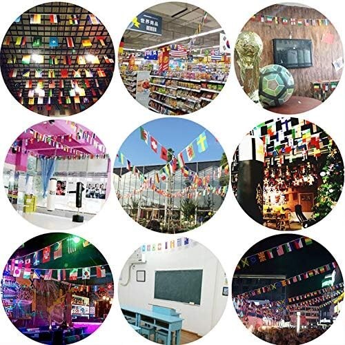 International World 100 Countries String Flag Assorted Hanging Flag Banners 82FT gallery