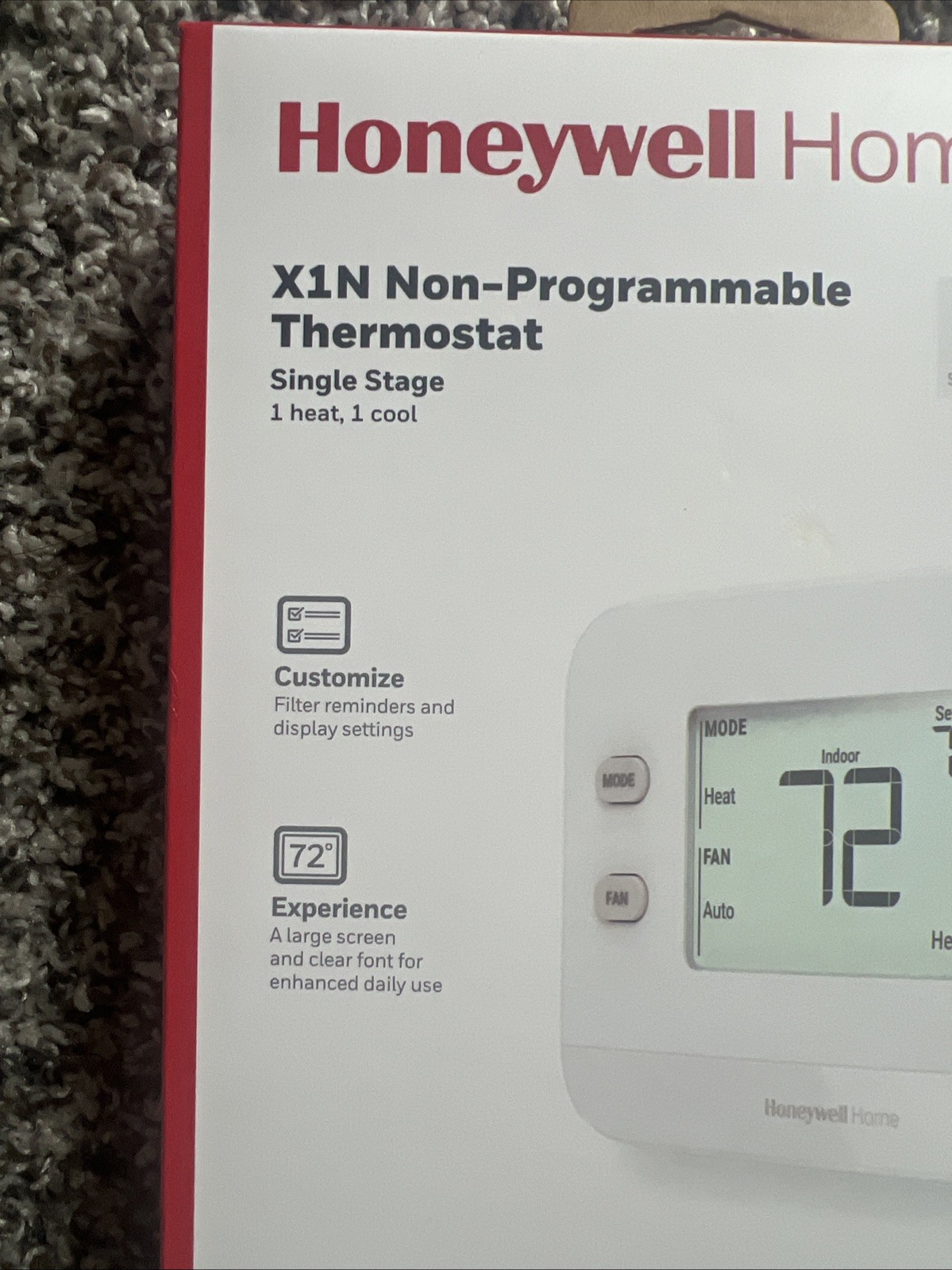 NEW HONEYWELL X1N NON-PROGRAMMABLE THERMOSTAT SINGLE STAGE RTH11B HOME SEALED gallery