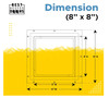 8" x 8" Tapeable Wall Access Panel for 5/8" Drywall Primed Frame, Medium Density gallery