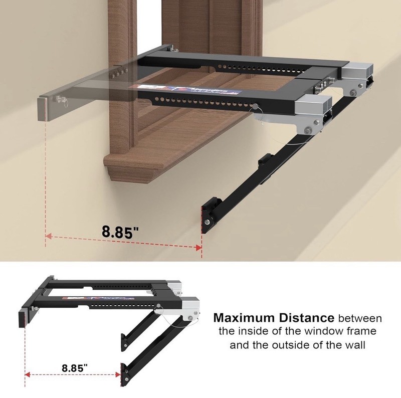 Upgraded No-Drill Window AC Bracket, Adjustable Window Air Conditioner Support gallery