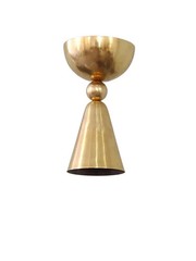Industrial Brass Semi-Flush Ceiling Lmap | Modern Cone Pendant Fixture