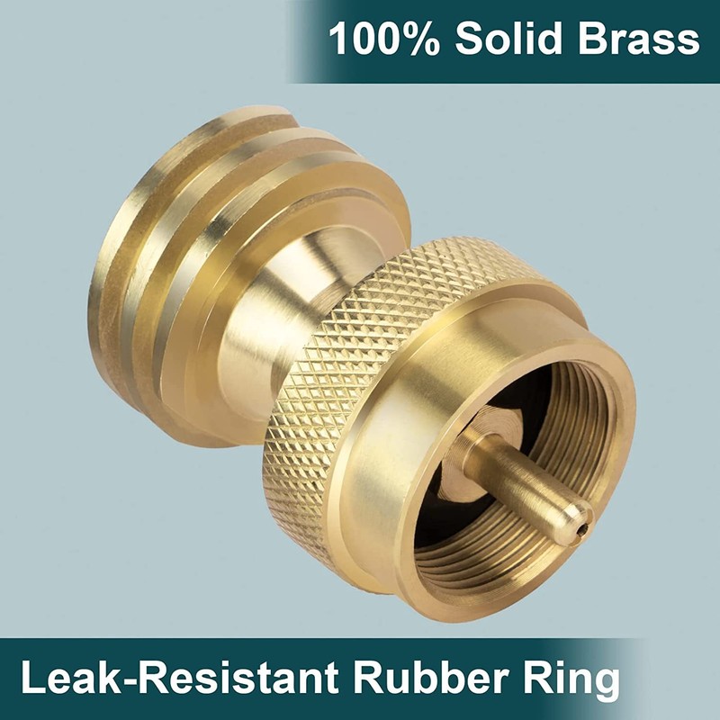 Solid Brass Steak Saver Propane Tank Adapter 1lb to 20lb Grill Bottle Converter gallery