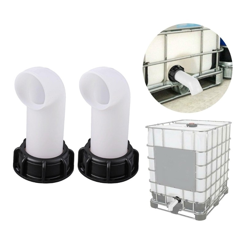 2Pcs Thread IBC Tank Adapters Extension Drain Spouts Hose Valves Fitting Easy gallery