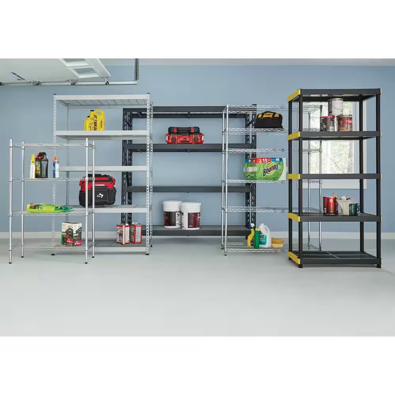 Multi-Purpose 5-Tier Plastic Garage Storage Shelving Unit 36in WX 74in HX 18in D gallery