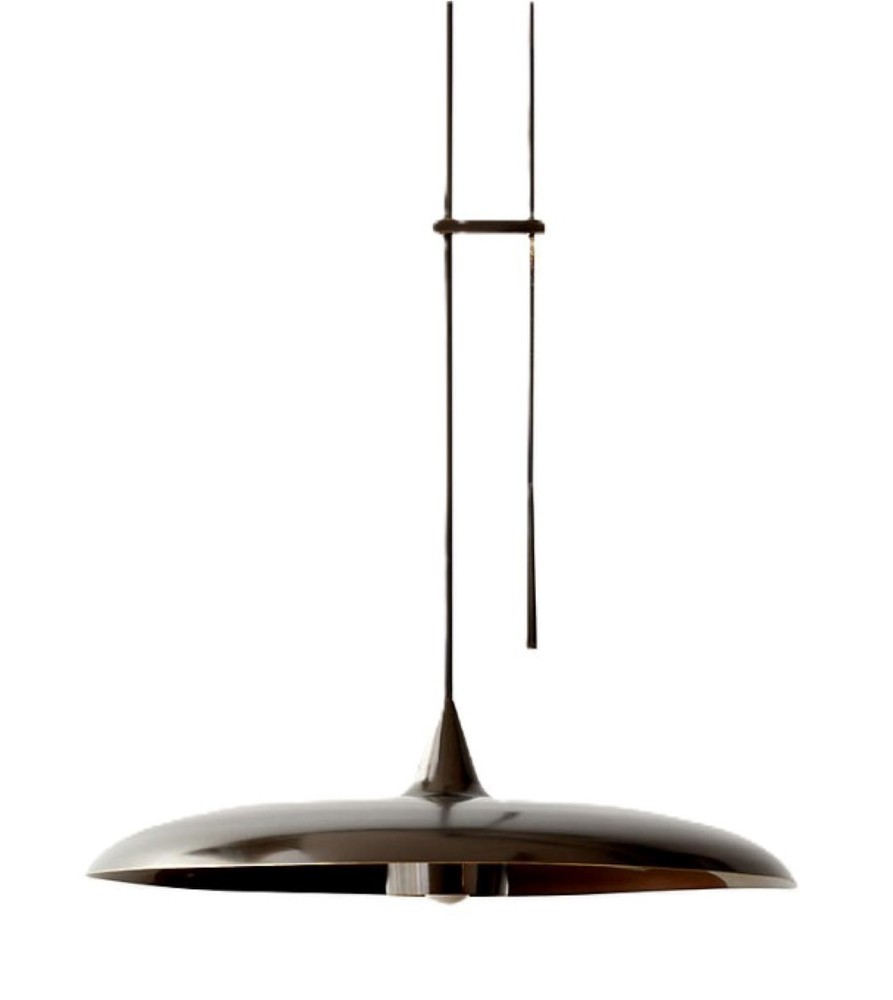 Brio Brass Pendant Light CB2 Studio Anansi Italian Black Finish Mid Century 24"