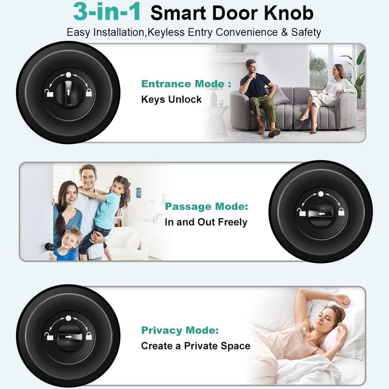 Fingerprint Door App Control Keyless Entry Door Lock For Home Bedroom Apartment gallery